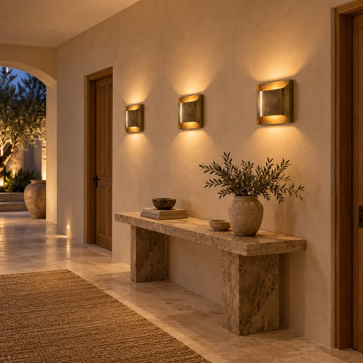 Modern Brass Up & Down Wall Sconce – Contemporary Interior Wall Light