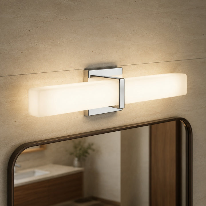 Modern Wall Light Adjustable Stainless Steel Glass Diffuser Indoor LED Sconce Fixture