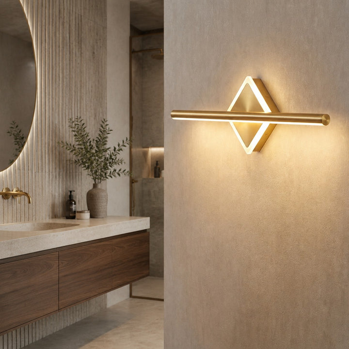 Modern Wall Sconce Lighting Wall Lamp Geometric Aluminum Frame Acrylic Base Dimmable Focused Illumination