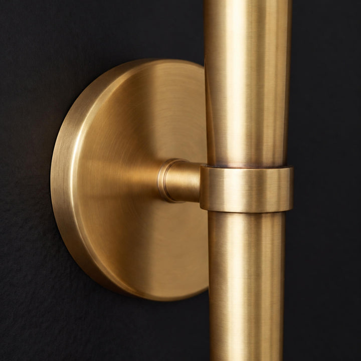 Modern Natural Brass Crystal Wall Sconce – G4 LED Interior Wall Light