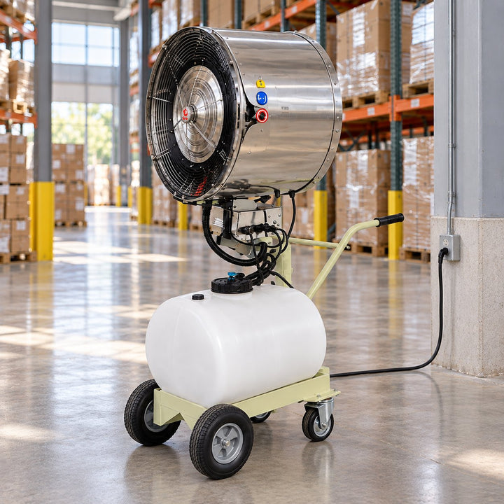 Industrial Mobile Humidifier High Power Cooling Dust Removal System Durable Construction