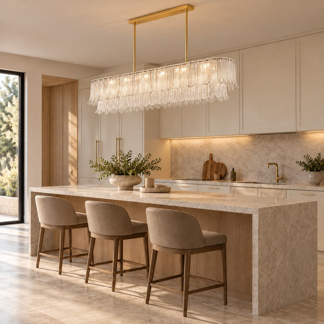 Modern Flush Mount Ceiling Light with Metal Frame and Amber Glass LED Illumination