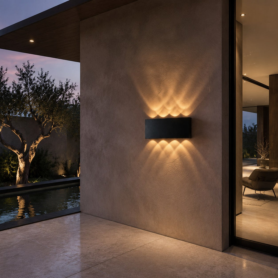 Modern Wall Light Waterproof Aluminum Up-and-Down LED Sconce for Indoor Outdoor Use