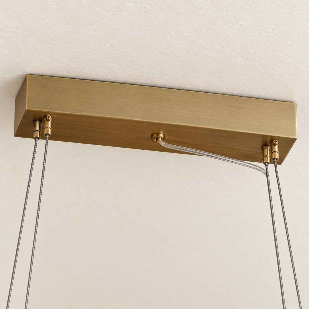 Modern Chandelier Light Ceiling Mounted Alabaster Glass with LED Illumination for Dining Room