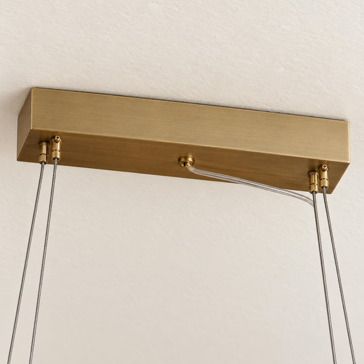 Modern Chandelier Light Ceiling Mounted Alabaster Glass with LED Illumination for Dining Room