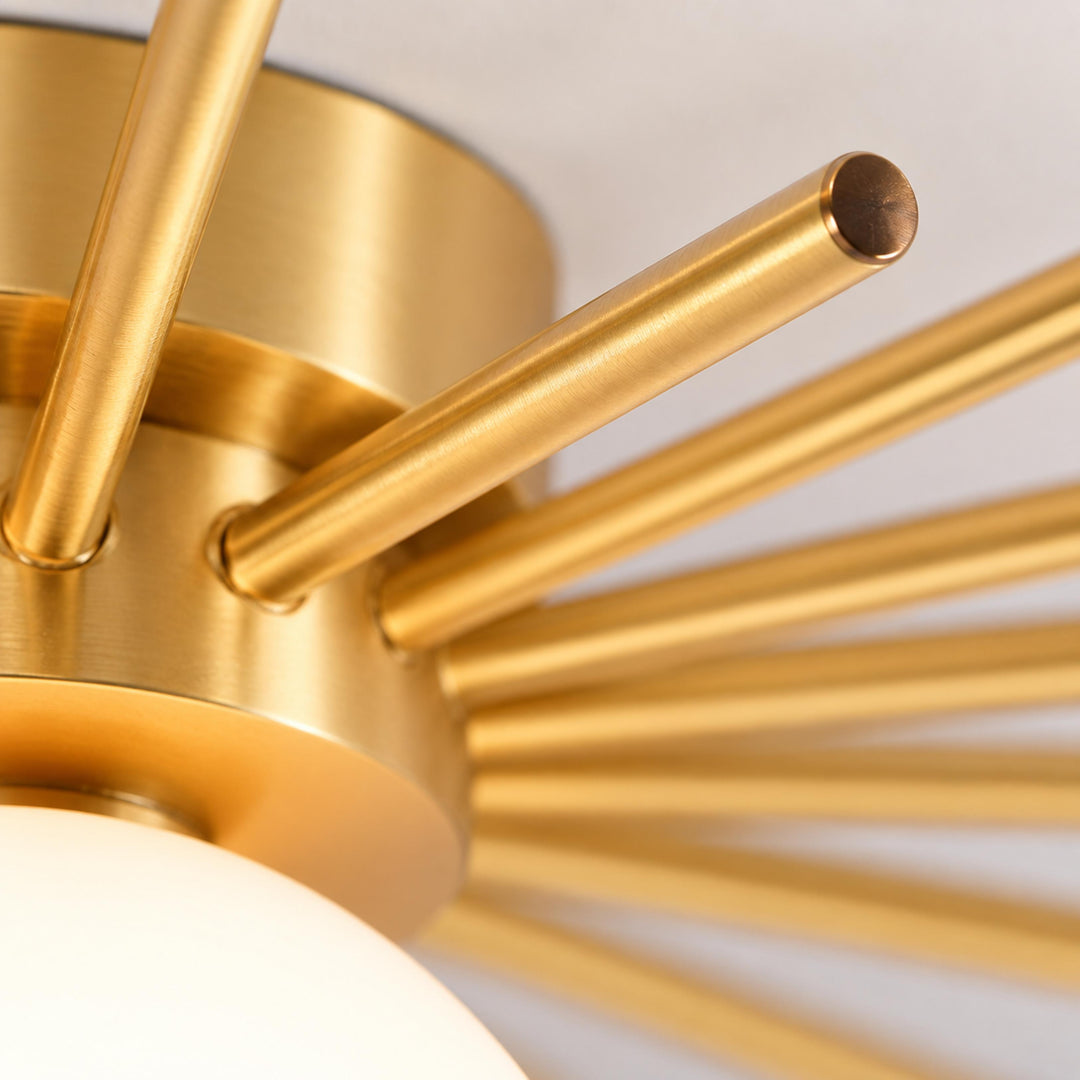 Modern Flush Mount Ceiling Light Fixture Metal Dimmable LED 12 Inch Diameter for Home Lighting