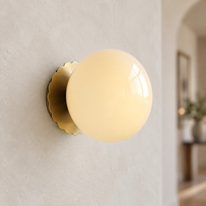 Modern Wall Sconce Adjustable Wall Light Metal Fixture with Glass Shade LED Compatible