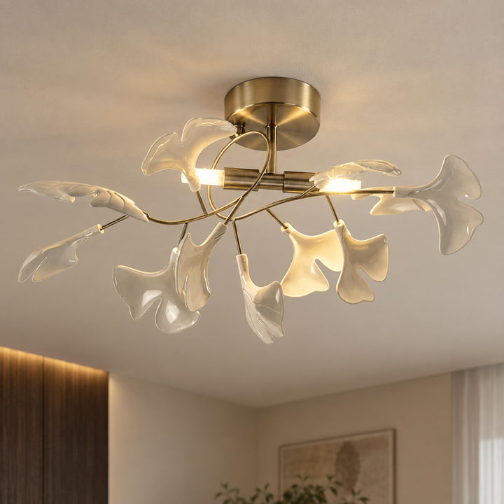 Modern Flush Mount Ceiling Light Metal Fixture with Dimmable LED 12 Inch 15W Warm White