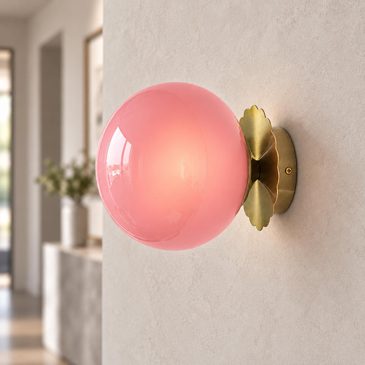 Modern Wall Sconce Adjustable Wall Light Metal Fixture with Glass Shade LED Compatible
