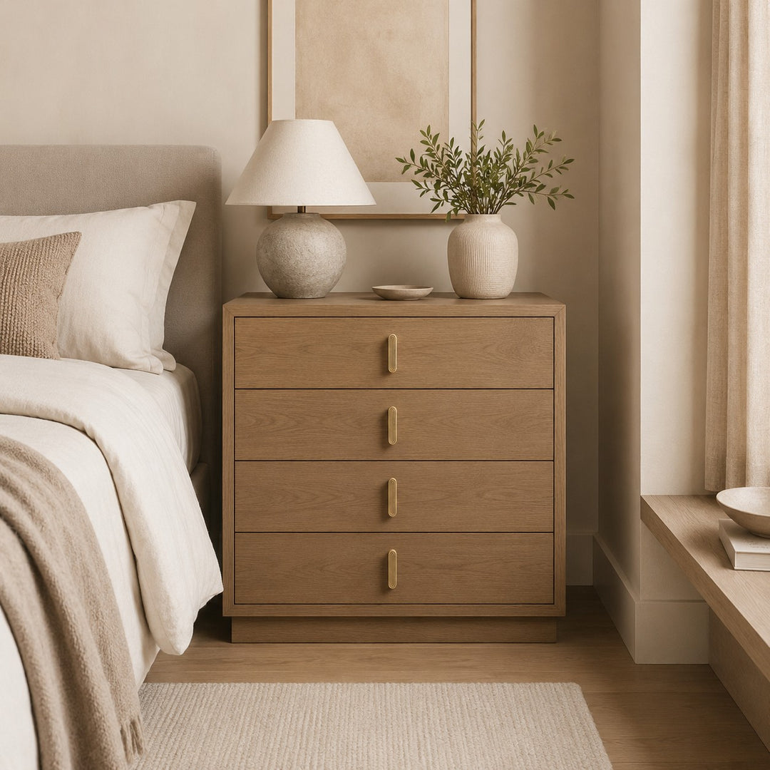 Art Deco Solid Brass Cabinet Knobs and Drawer Pulls with Rounded Edges for Modern Vintage Style