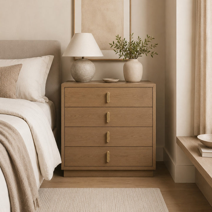 Art Deco Solid Brass Cabinet Knobs and Drawer Pulls with Rounded Edges for Modern Vintage Style