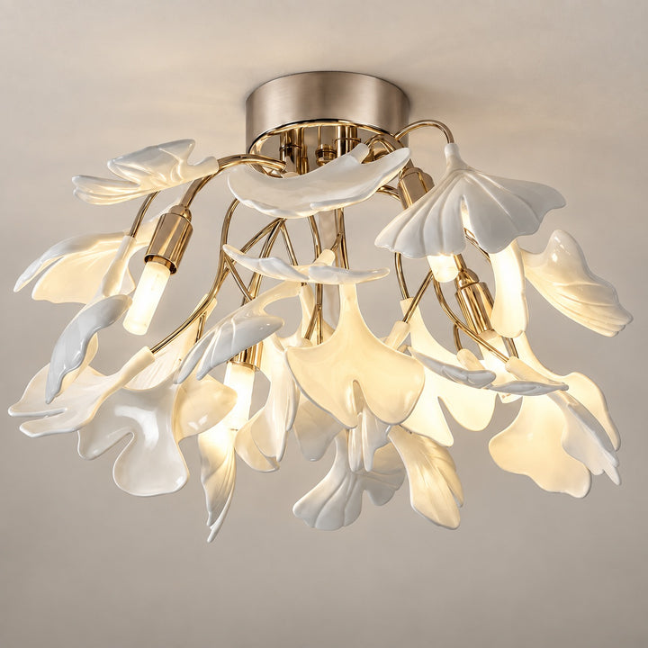 Modern Flush Mount Ceiling Light Metal Fixture with Dimmable LED 12 Inch 15W Warm White