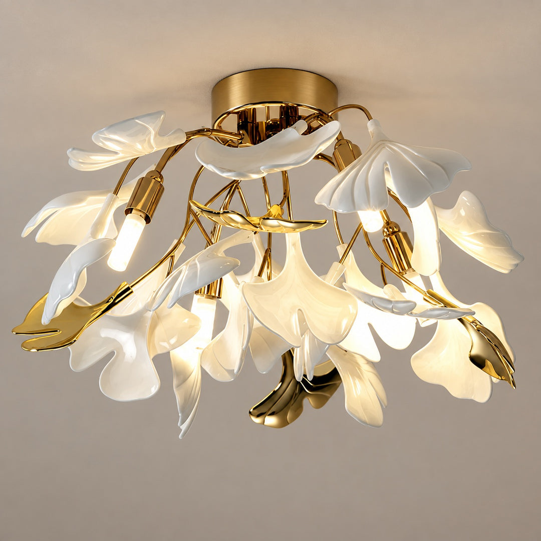 Modern Flush Mount Ceiling Light Metal Fixture with Dimmable LED 12 Inch 15W Warm White