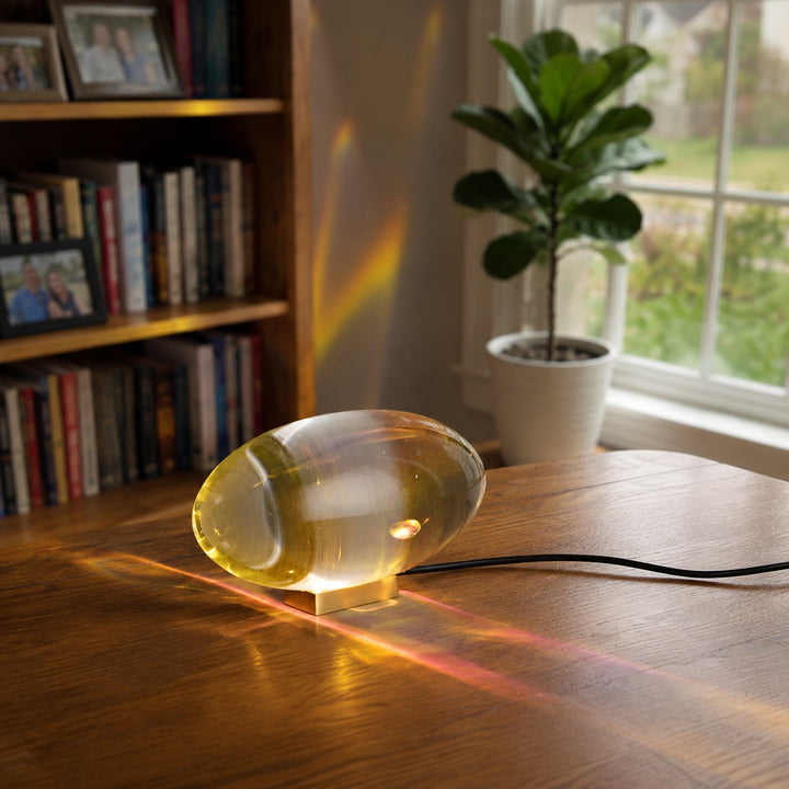 Modern Table Lamp with Adjustable Shade Metal Base LED Light Feature for Bedroom or Desk