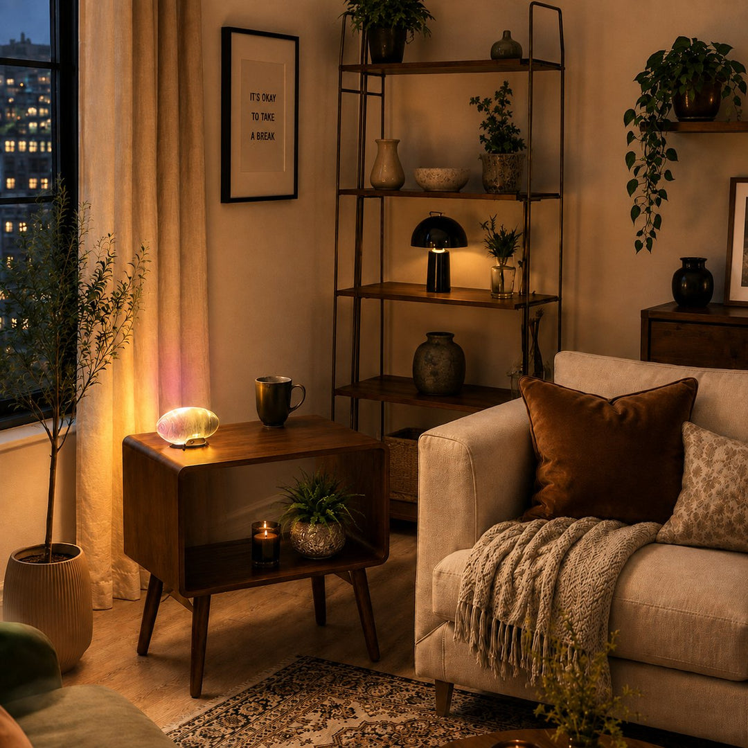 Modern Table Lamp with Adjustable Shade Metal Base LED Light Feature for Bedroom or Desk