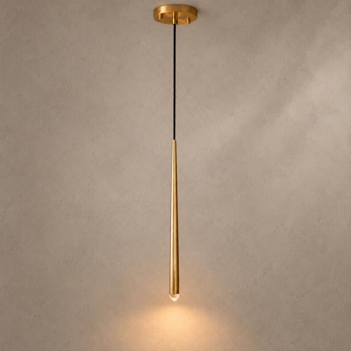 Modern Copper & Crystal Pendant Light with G4 LED