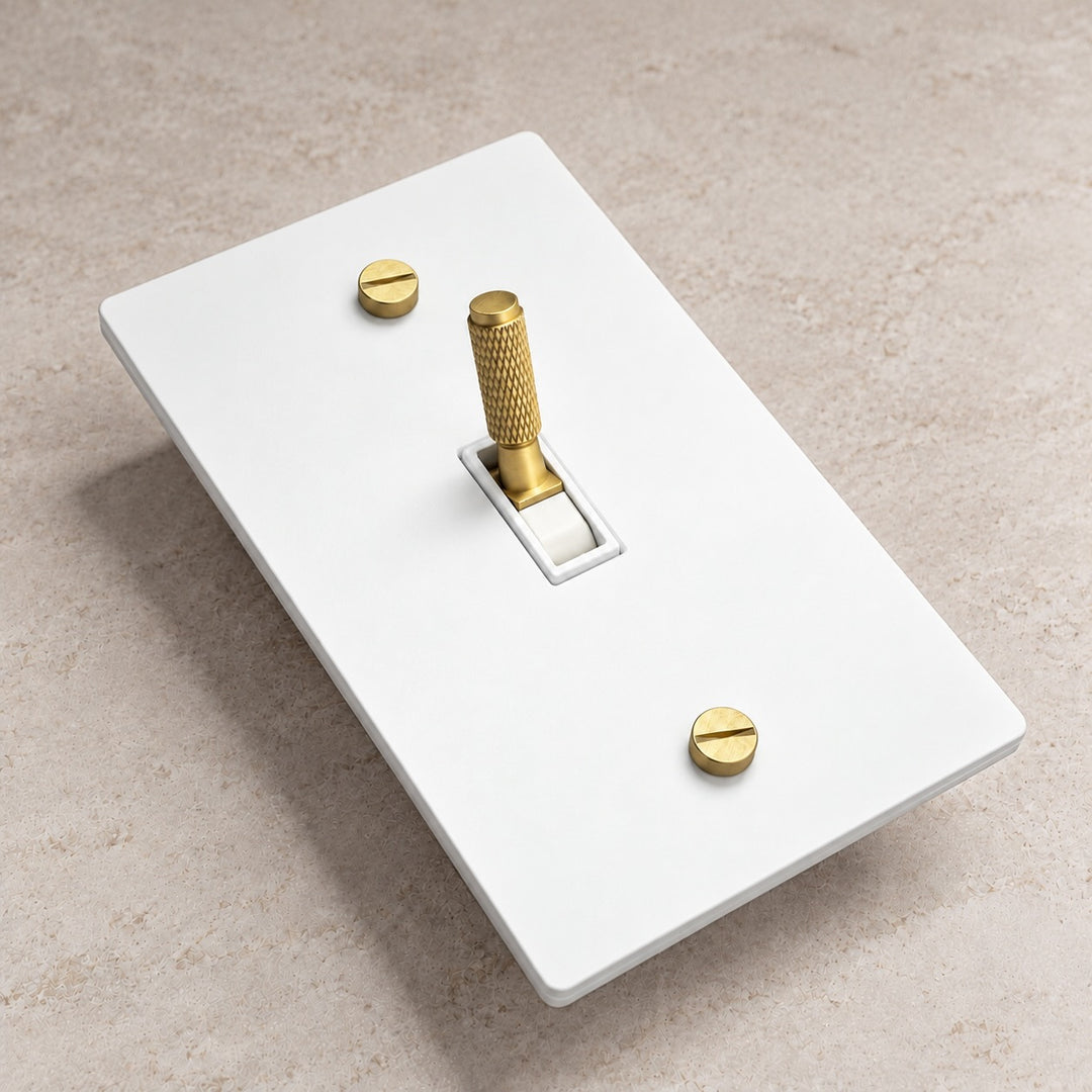 Solid Brass Toggle Light Switch – 3-Way, 1–4 Gang