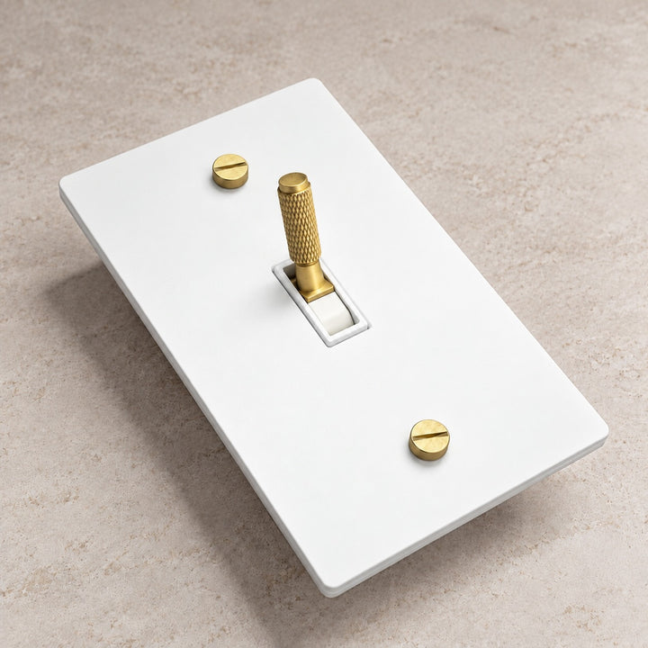 Solid Brass Toggle Light Switch – 3-Way, 1–4 Gang