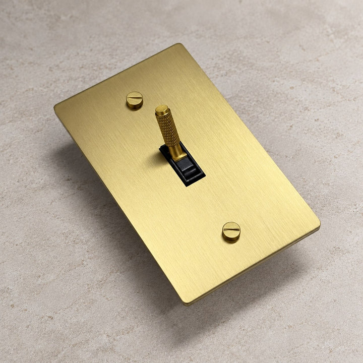 Solid Brass Toggle Light Switch – 3-Way, 1–4 Gang