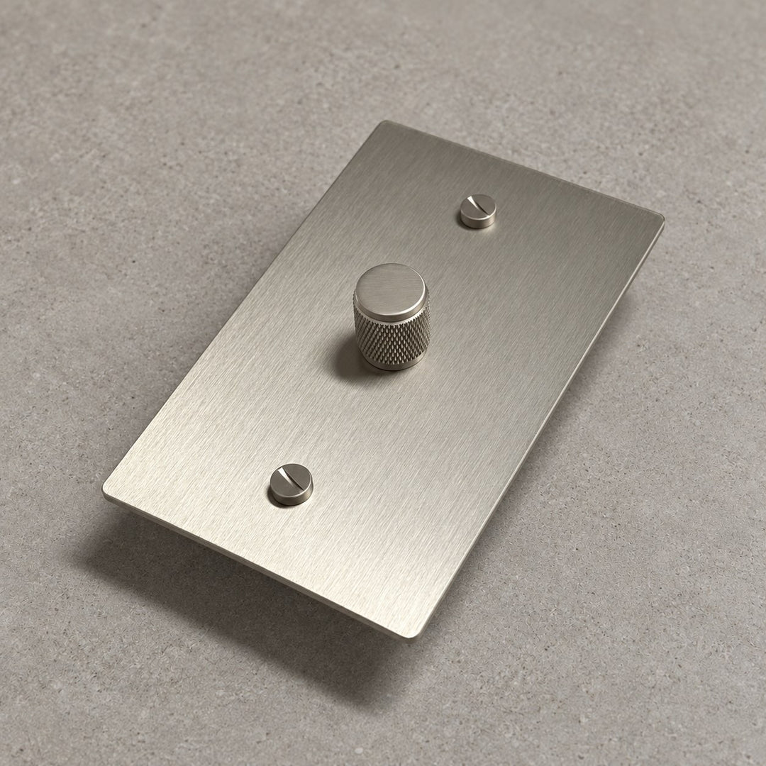 Solid Brass Rotary Dimmer Light Switch – 1–4 Gang