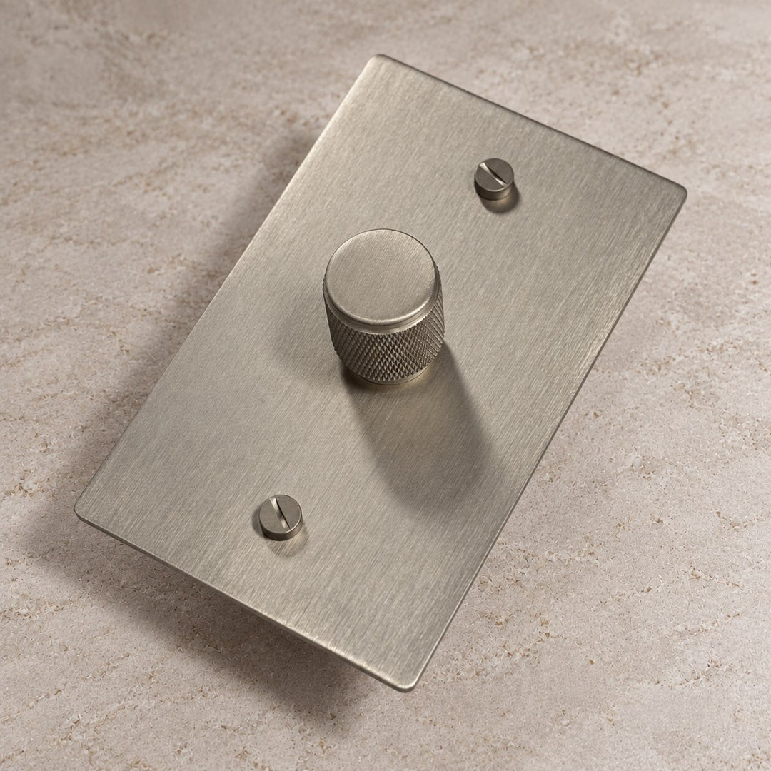 Solid Brass 3-Way Rotary Dimmer Light Switch – 1–4 Gang
