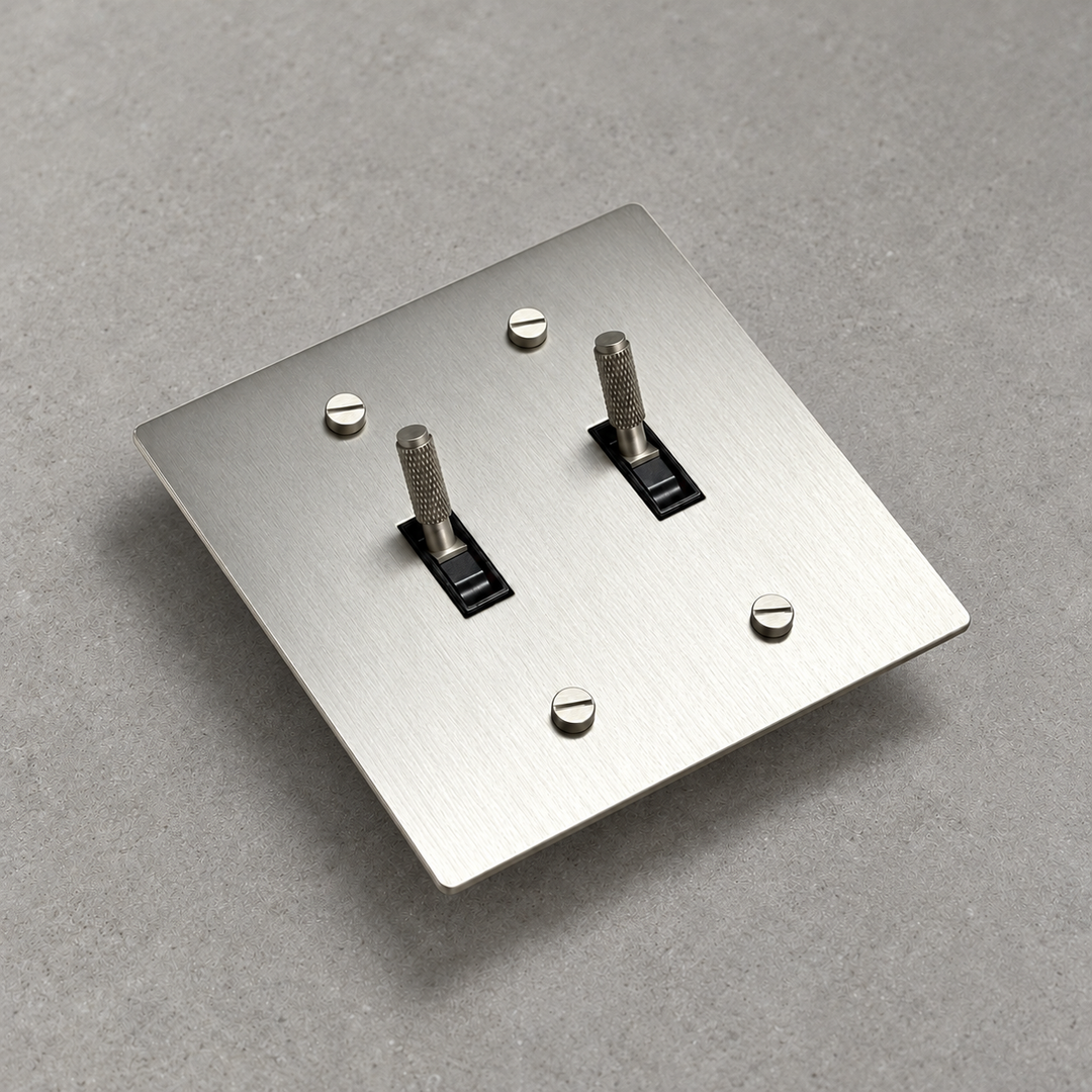 Solid Brass Toggle Light Switch – 3-Way, 1–4 Gang