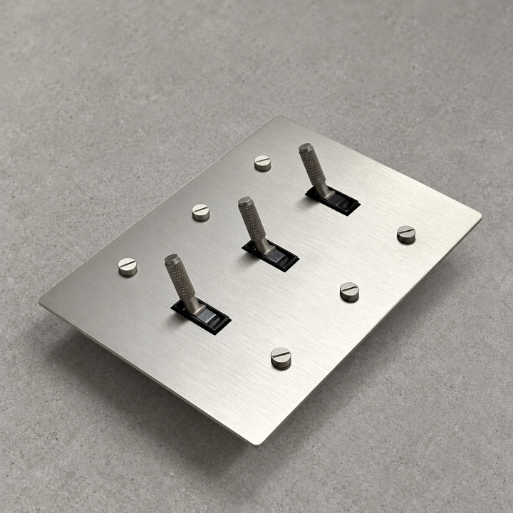 Solid Brass Toggle Light Switch – 3-Way, 1–4 Gang