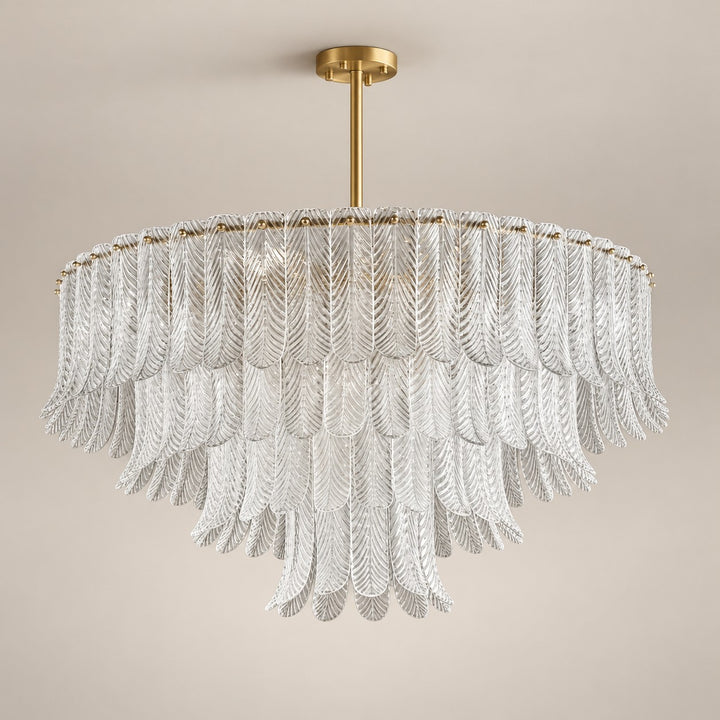 Modern Flush Mount Ceiling Light with Metal Frame and Amber Glass LED Illumination