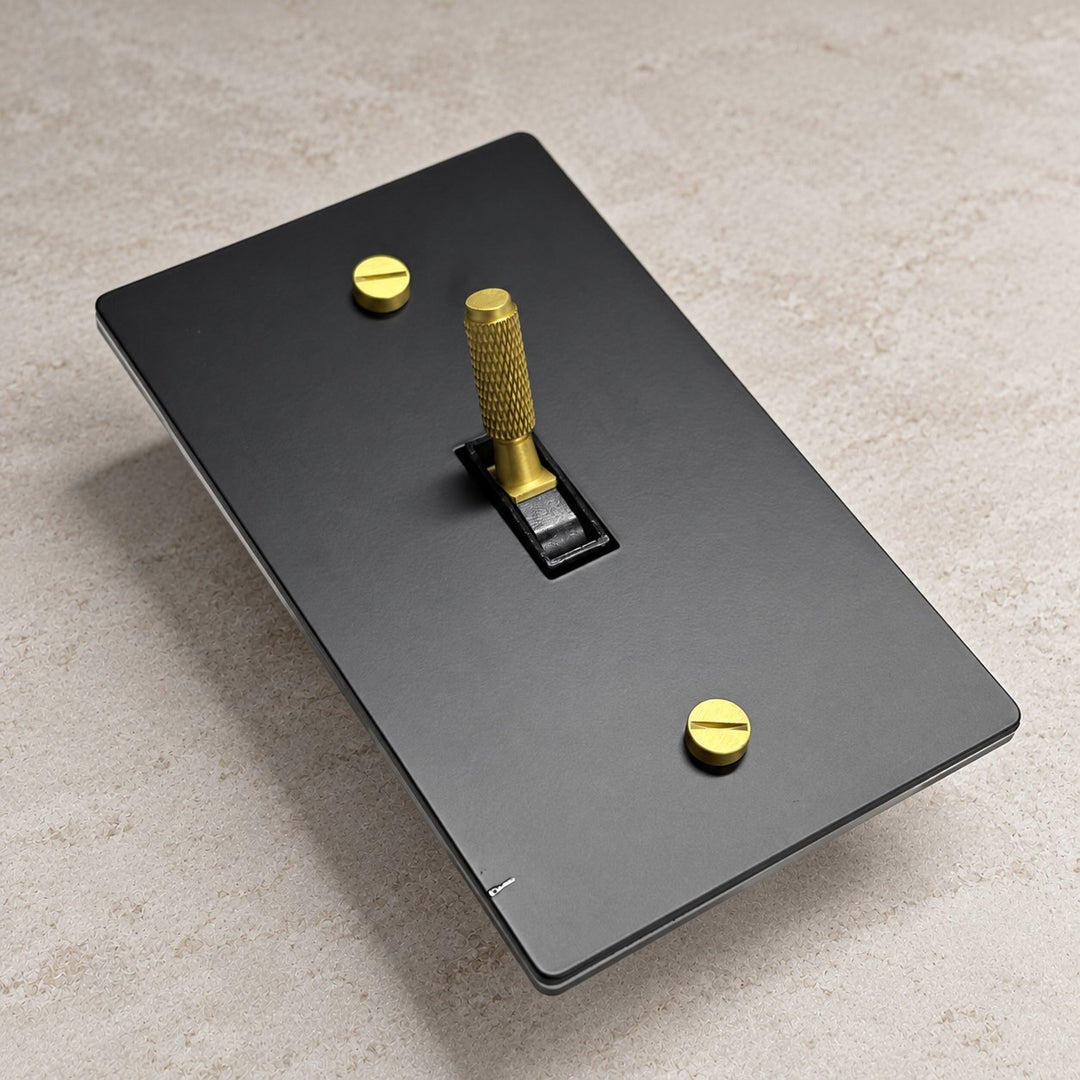 Solid Brass Toggle Light Switch – 3-Way, 1–4 Gang