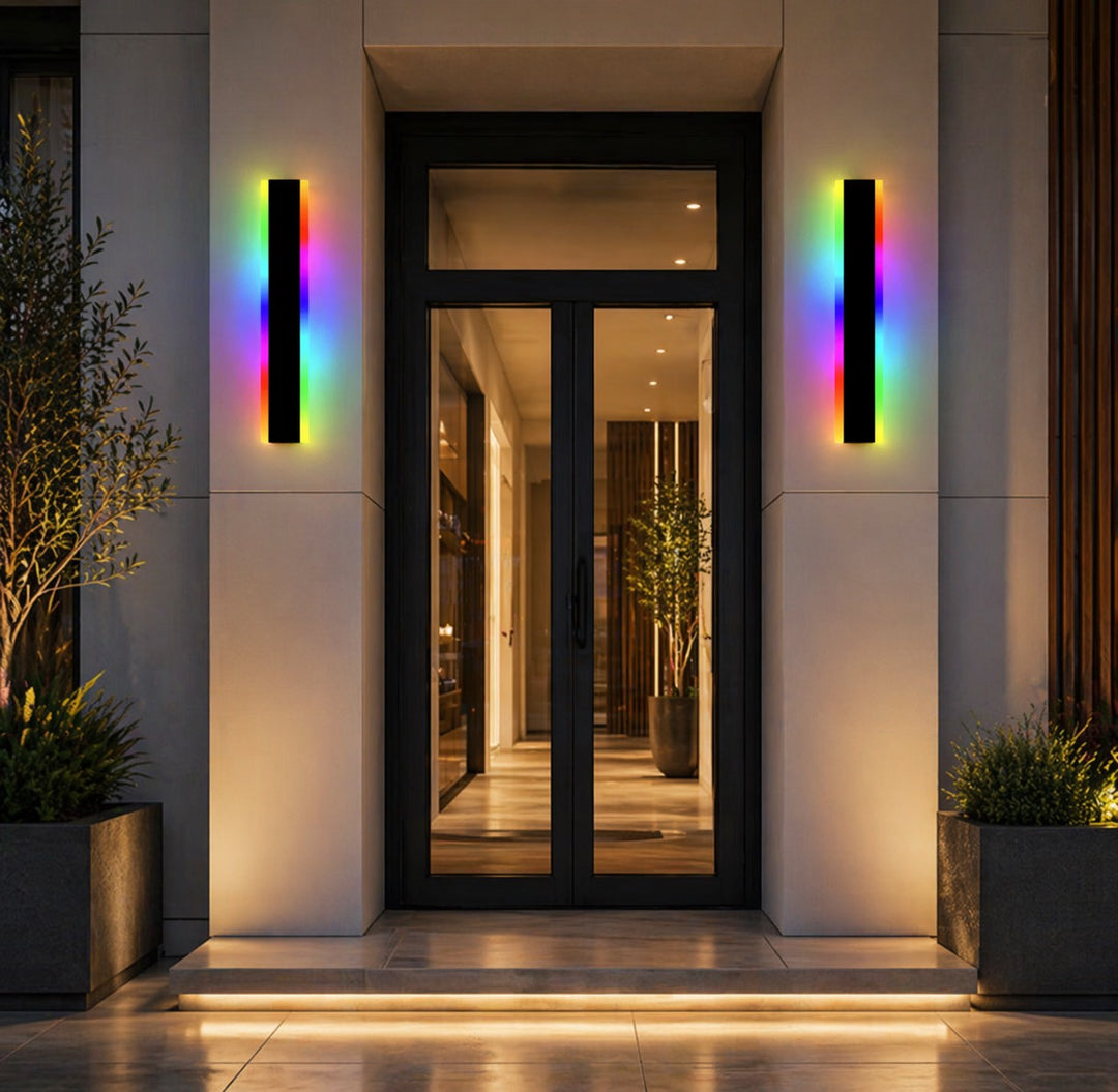 Modern Outdoor Wall Light Waterproof Aluminum LED with Remote Control IP65