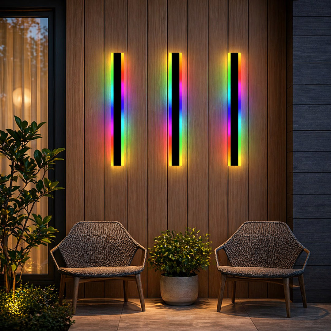 Modern Outdoor Wall Light Waterproof Aluminum LED with Remote Control IP65