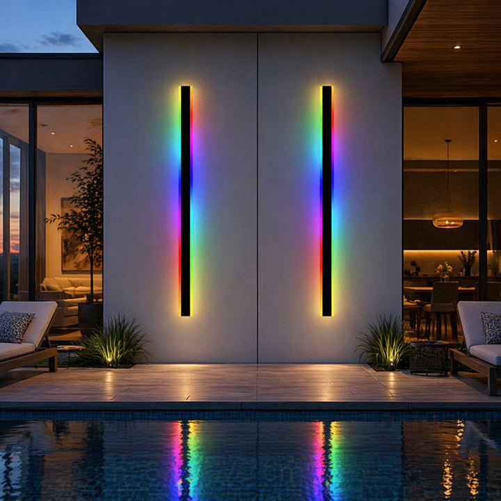 Modern Outdoor Wall Light Waterproof Aluminum LED with Remote Control IP65