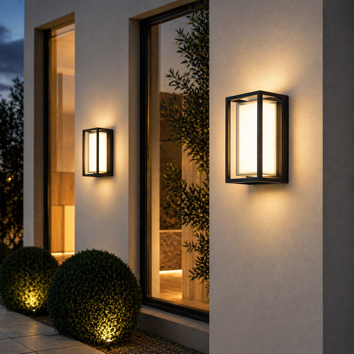Modern Outdoor Wall Light Waterproof Aluminum Fixture for Villa Porch and Corridor with LED