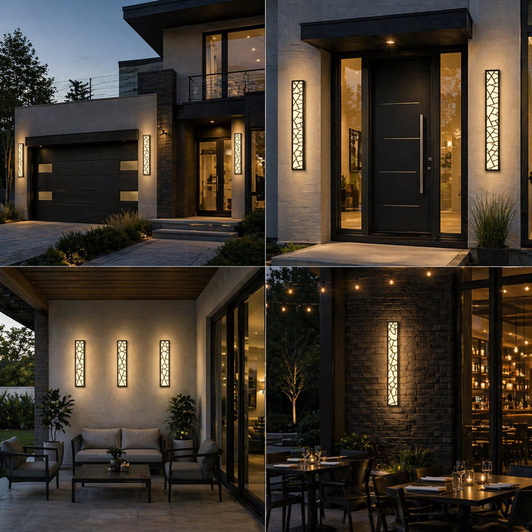 Modern LED Wall Light Waterproof Outdoor Fixture Anti-Rust Design for Gardens and Garages