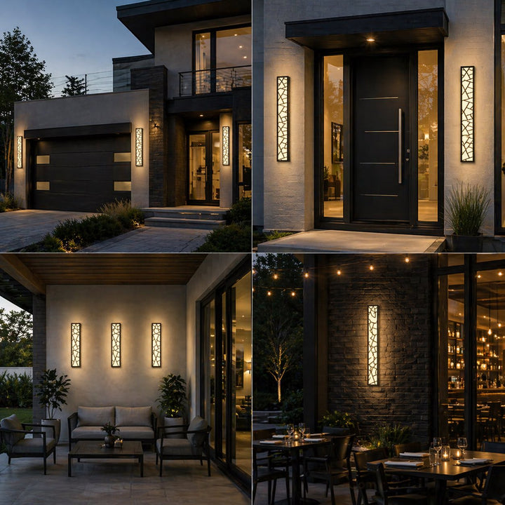 Modern LED Wall Light Waterproof Outdoor Fixture Anti-Rust Design for Gardens and Garages