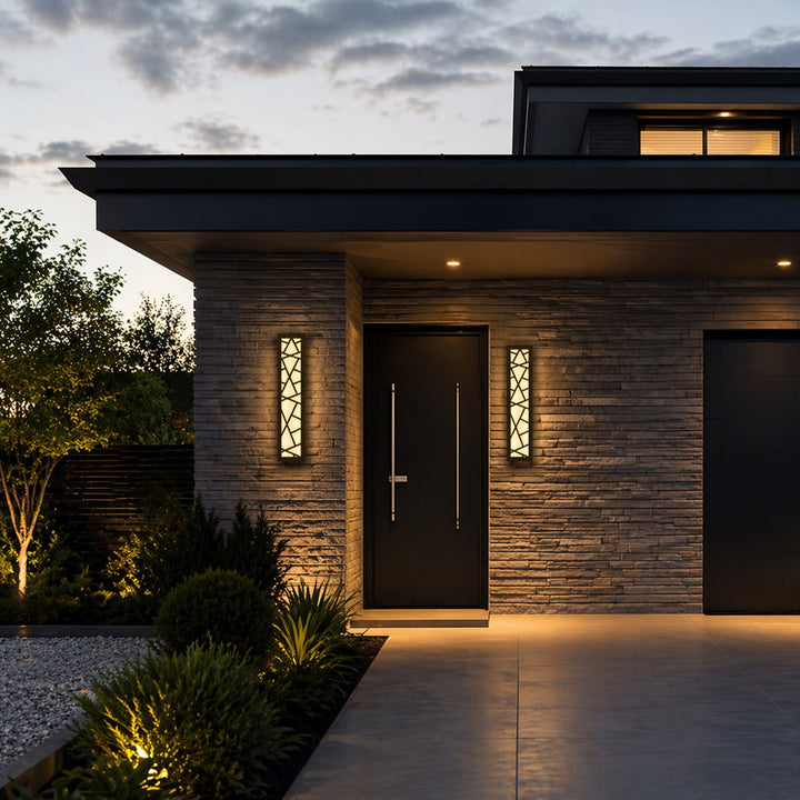 Modern LED Wall Light Waterproof Outdoor Fixture Anti-Rust Design for Gardens and Garages
