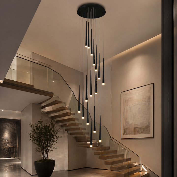 Modern Nordic Ceiling Light Adjustable Flush Mount Iron Acrylic Dimmable LED 6-68 Heads