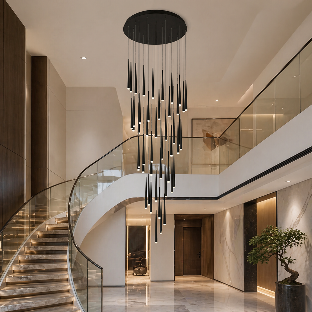 Modern Nordic Ceiling Light Adjustable Flush Mount Iron Acrylic Dimmable LED 6-68 Heads