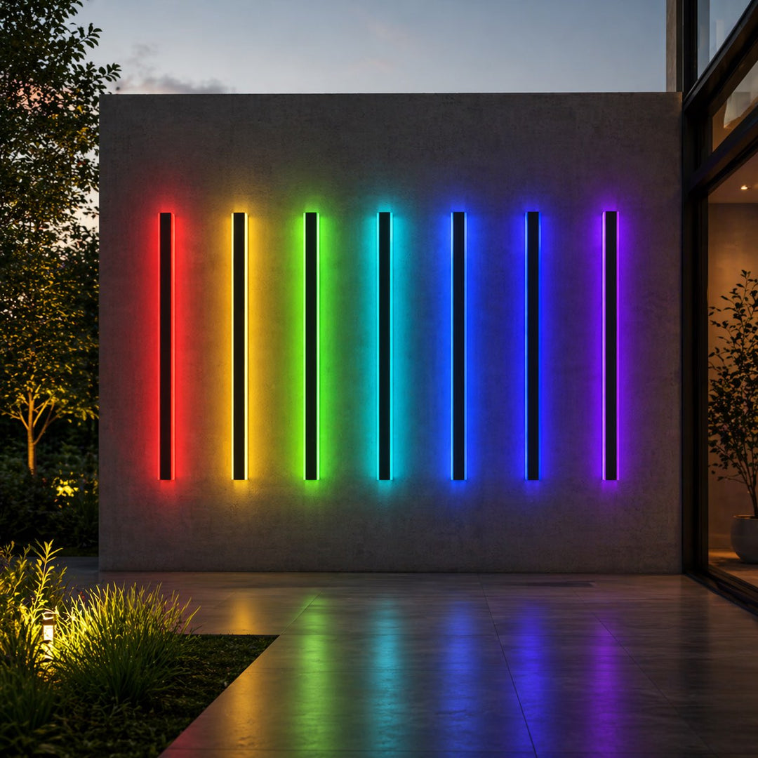 Modern Outdoor Wall Light Waterproof Aluminum LED with Remote Control IP65