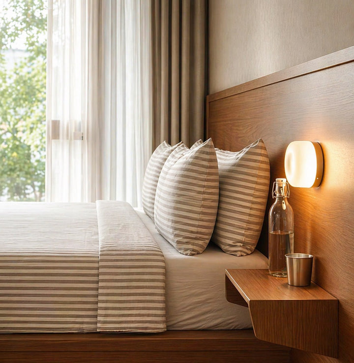 Modern Wall Light Wall Mounted Dimple Glass Aluminum with Smart Light Sensor 3000K