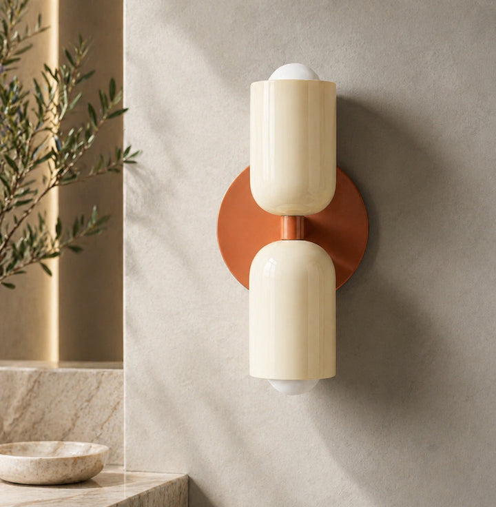 Modern Nordic Wall Light Wall Mounted Double Head Painted Iron Dimmable E26 LED Compatible