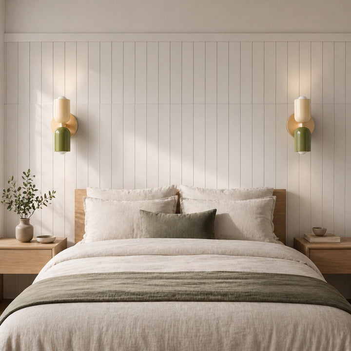 Modern Nordic Wall Light Wall Mounted Double Head Painted Iron Dimmable E26 LED Compatible