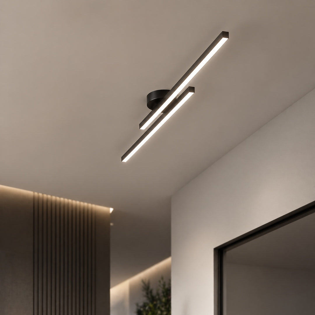 Modern Flush Mount Ceiling Light Aluminum LED Fixture for Minimalist Interiors
