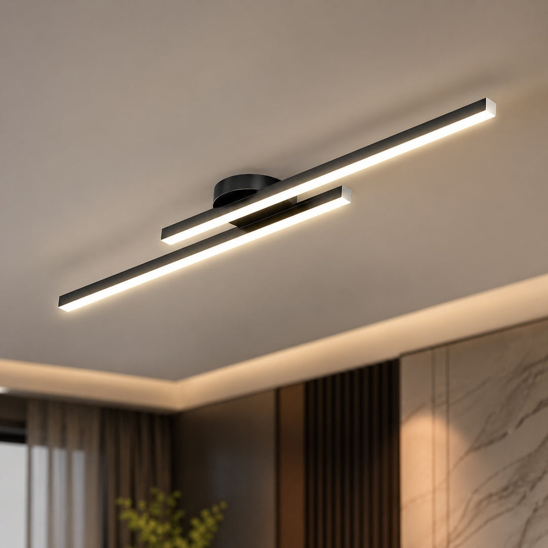 Modern Flush Mount Ceiling Light Aluminum LED Fixture for Minimalist Interiors