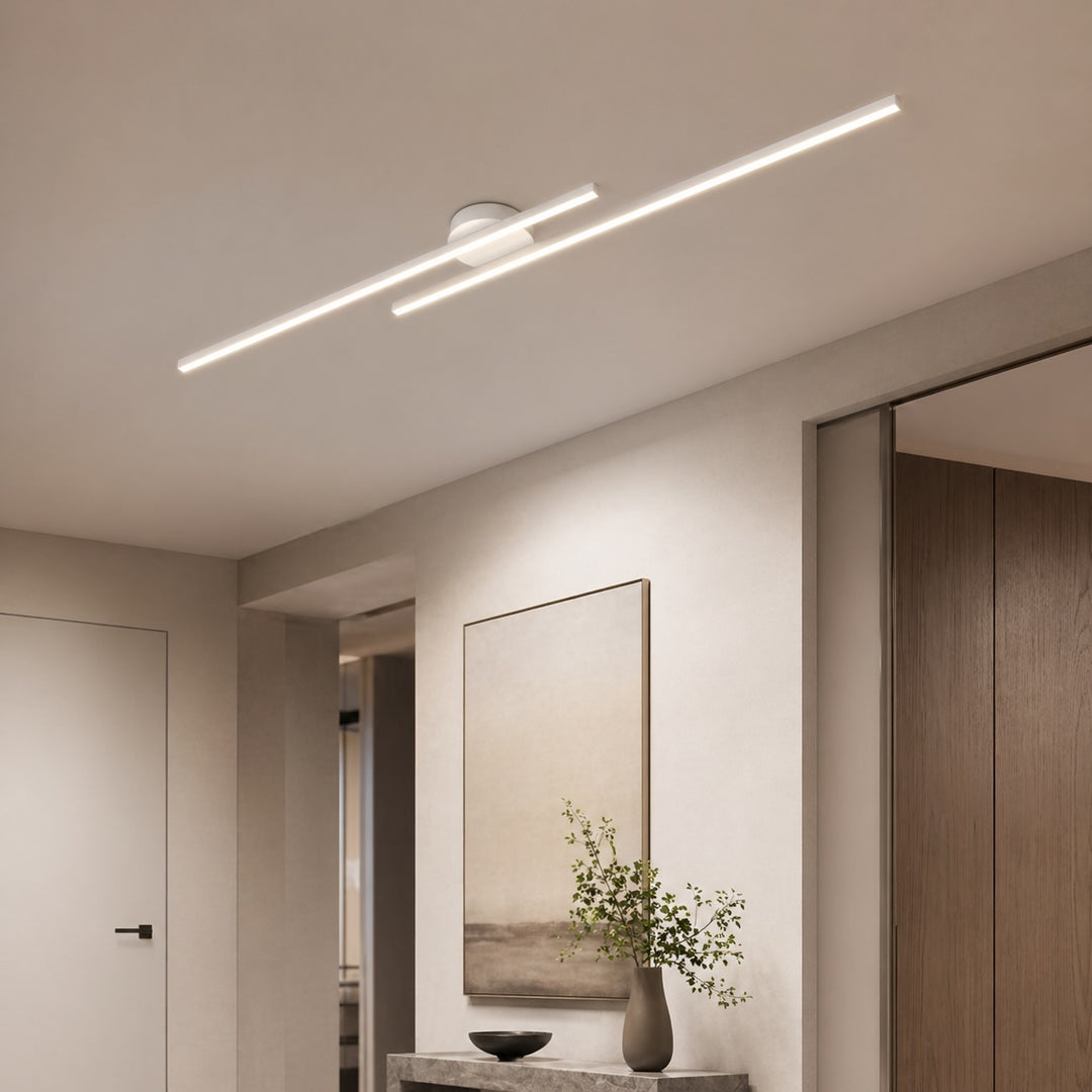 Modern Flush Mount Ceiling Light Aluminum LED Fixture for Minimalist Interiors