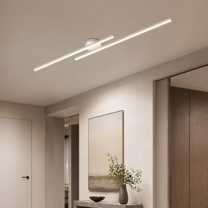 Modern Flush Mount Ceiling Light Aluminum LED Fixture for Minimalist Interiors