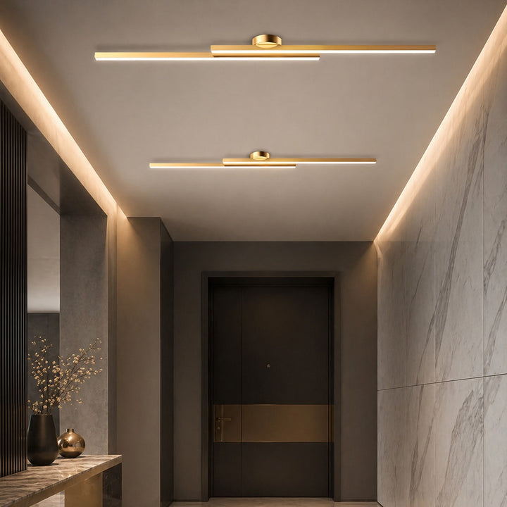 Modern Flush Mount Ceiling Light Aluminum LED Fixture for Minimalist Interiors