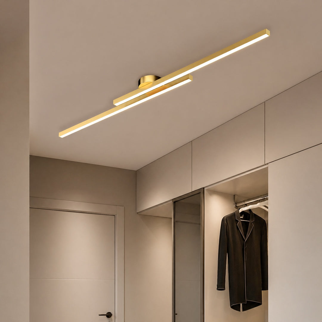 Modern Flush Mount Ceiling Light Aluminum LED Fixture for Minimalist Interiors