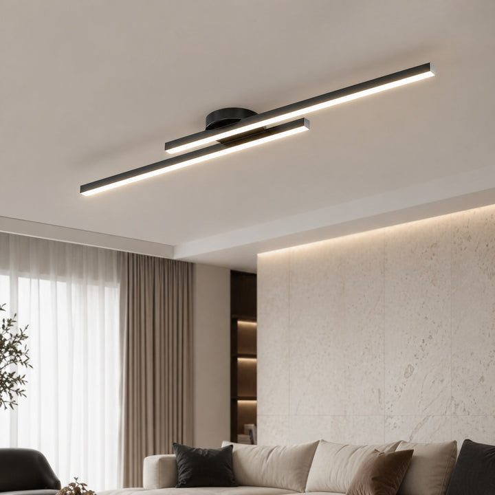 Modern Flush Mount Ceiling Light Aluminum LED Fixture for Minimalist Interiors