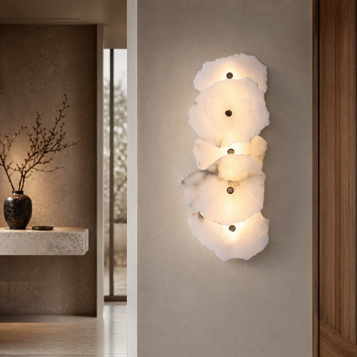 Modern Wall Light Wall Mounted Adjustable Iron and Marble LED Fixture for Bedroom Living Room Decor